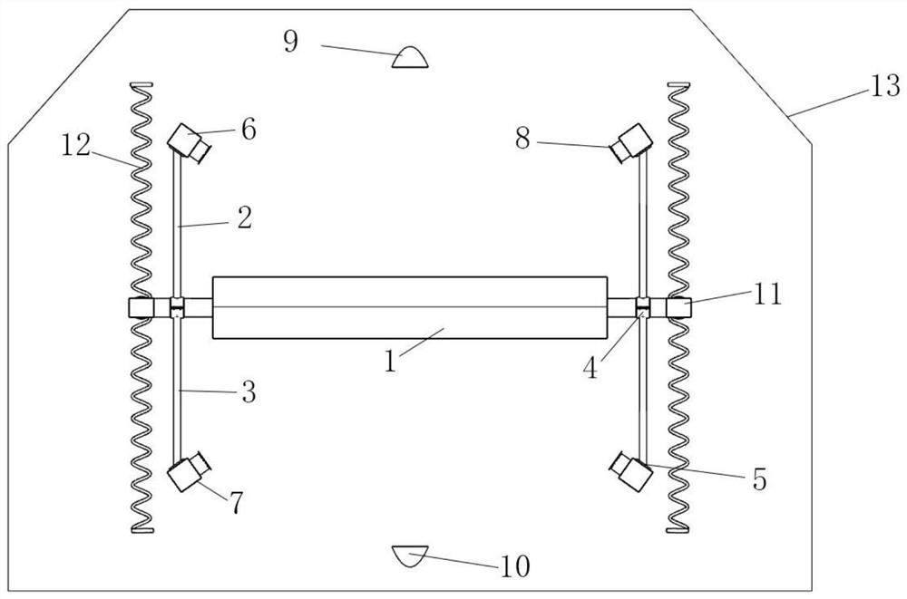 A wind tunnel test device for measuring the wind pressure on the surface of the bridge segment vibration model