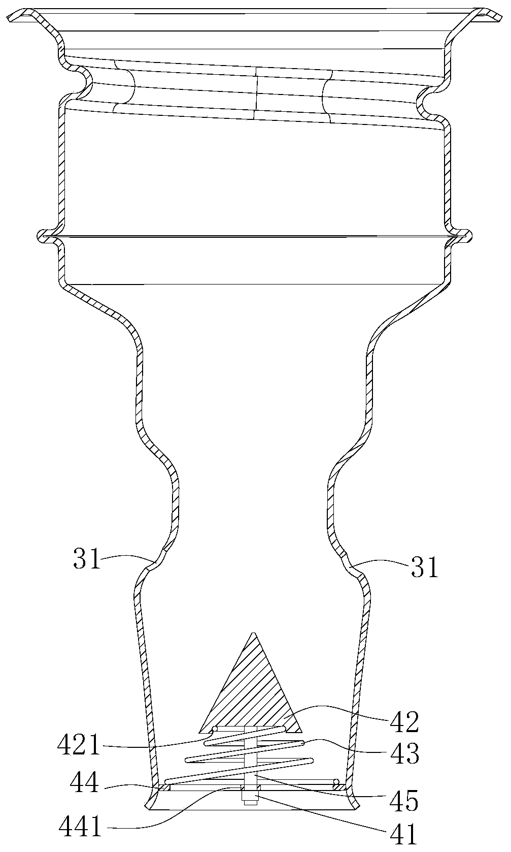 Oil filling nozzle with high accuracy of gun tripping during oil filling