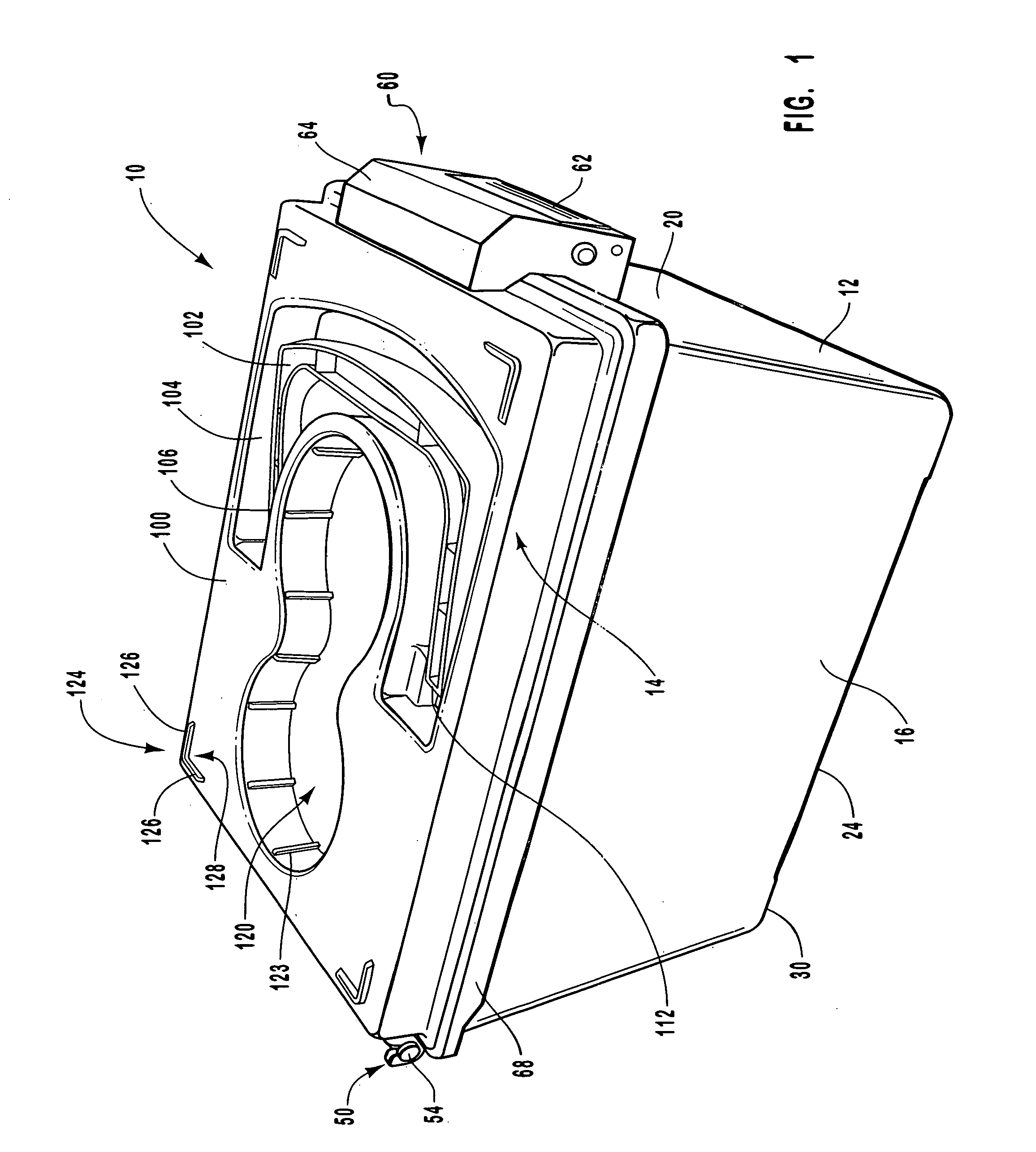 Container for portable heating equipment