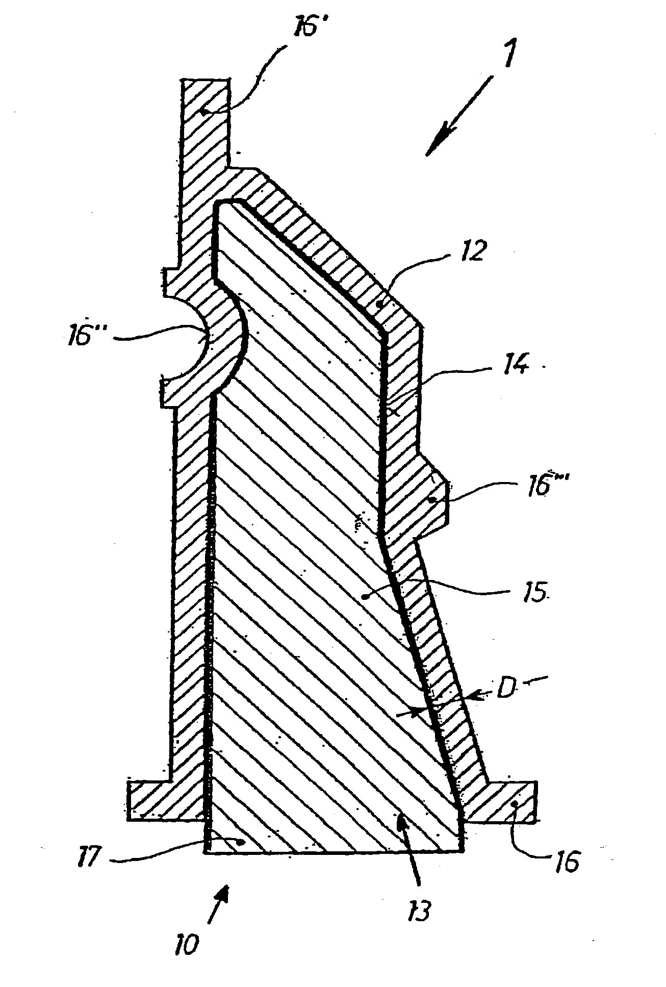 Lightweight part, as well as a process and device for its production