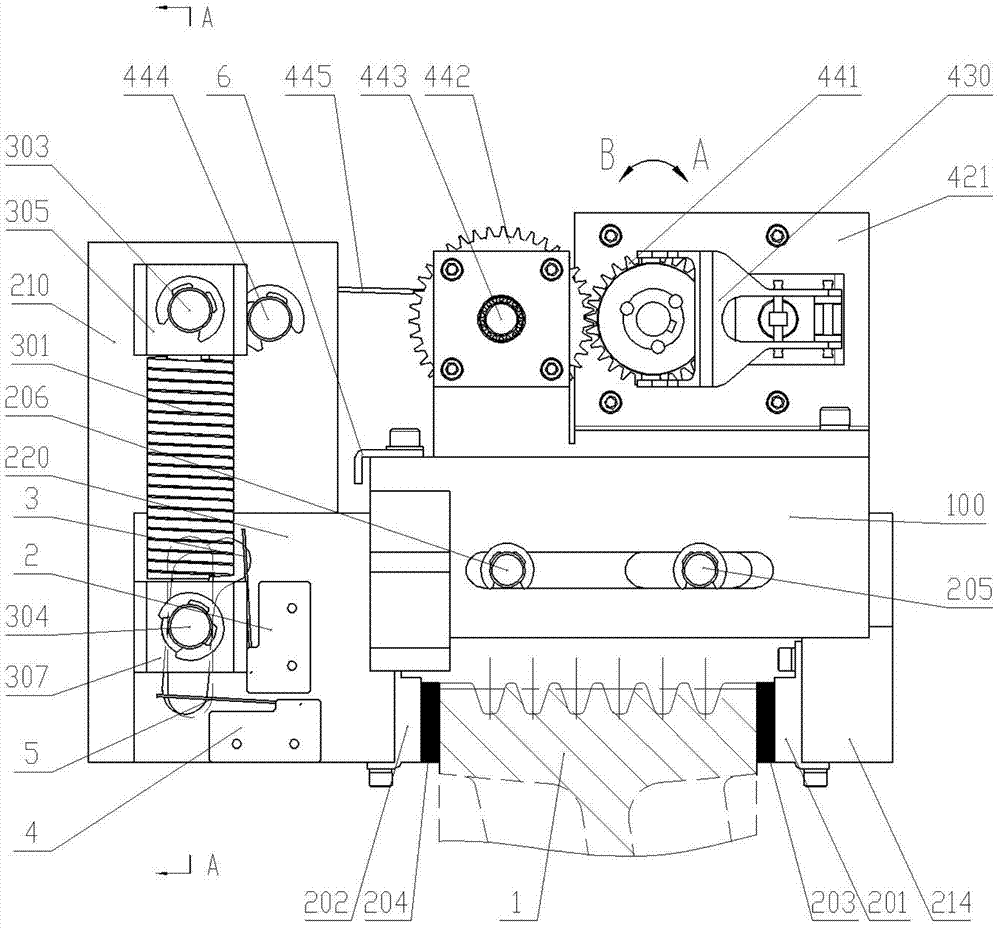 Braking device of elevator traction wheel