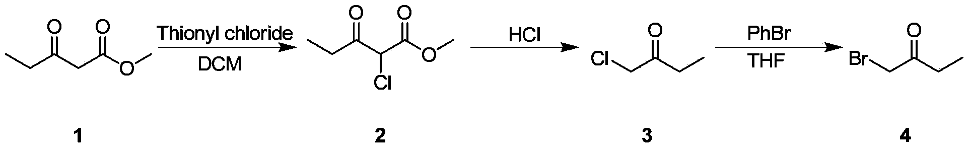 Bromo-butanone synthesis method