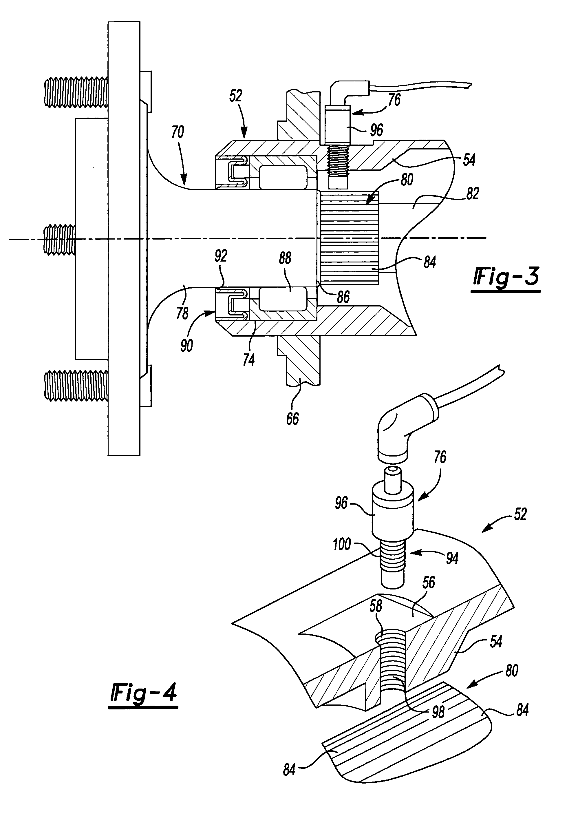 Beam axle with integral sensor mount and target
