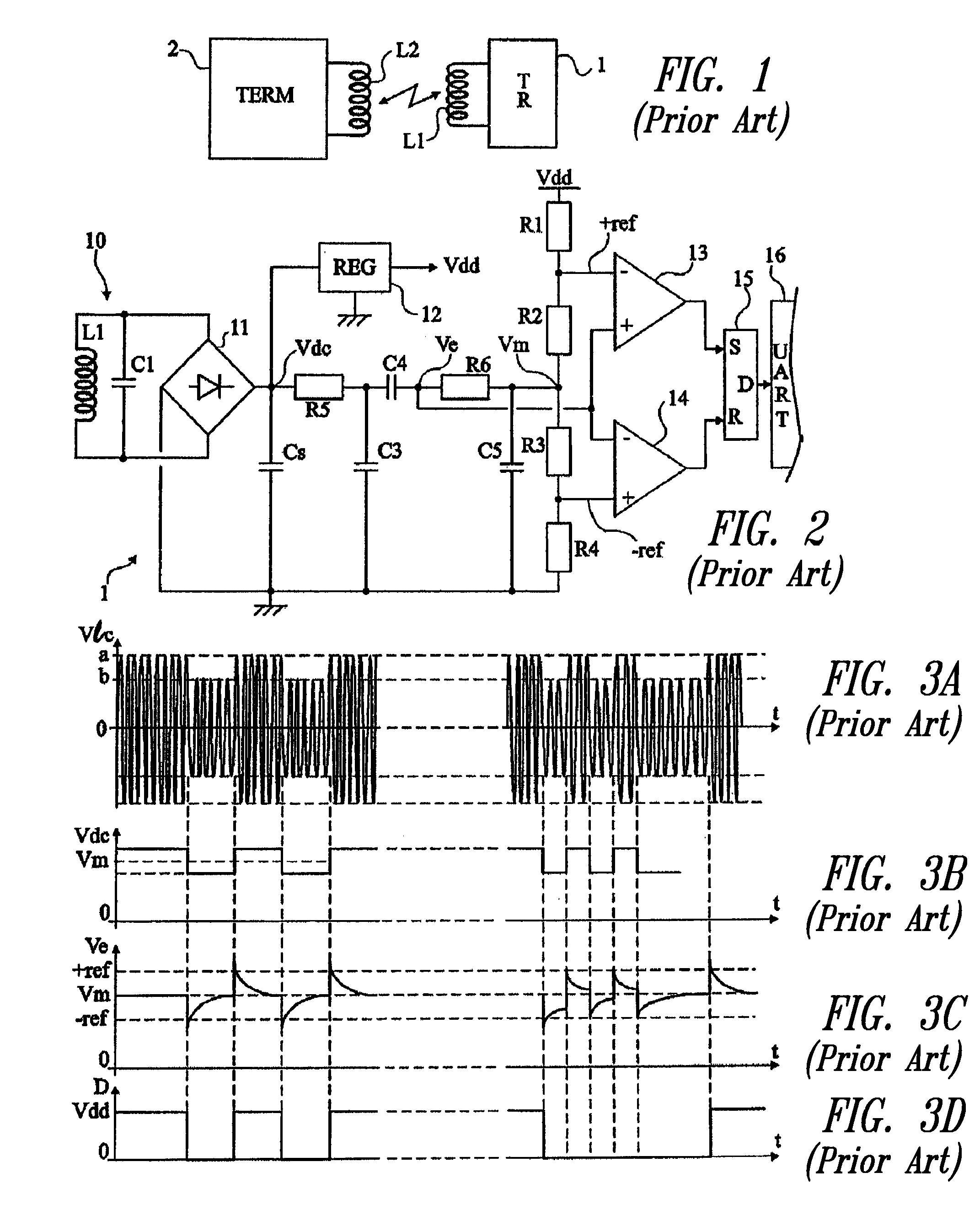 Amplitude demodulator for an electromagnetic transponder