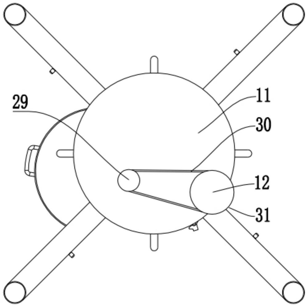 Medium introduction type non-contact magnetic control type sand mixing device for casting processing