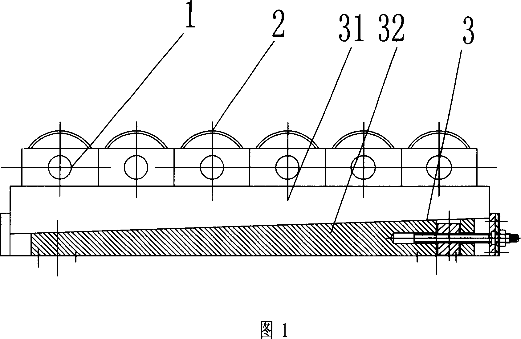 Two adjustment supporting roll device