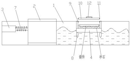 Wave-type sandstone grinding device for washing machine motor end cover