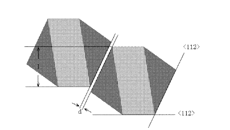 Method for preparing nanometer structures from top to bottom on surfaces of (110) type silicon chips