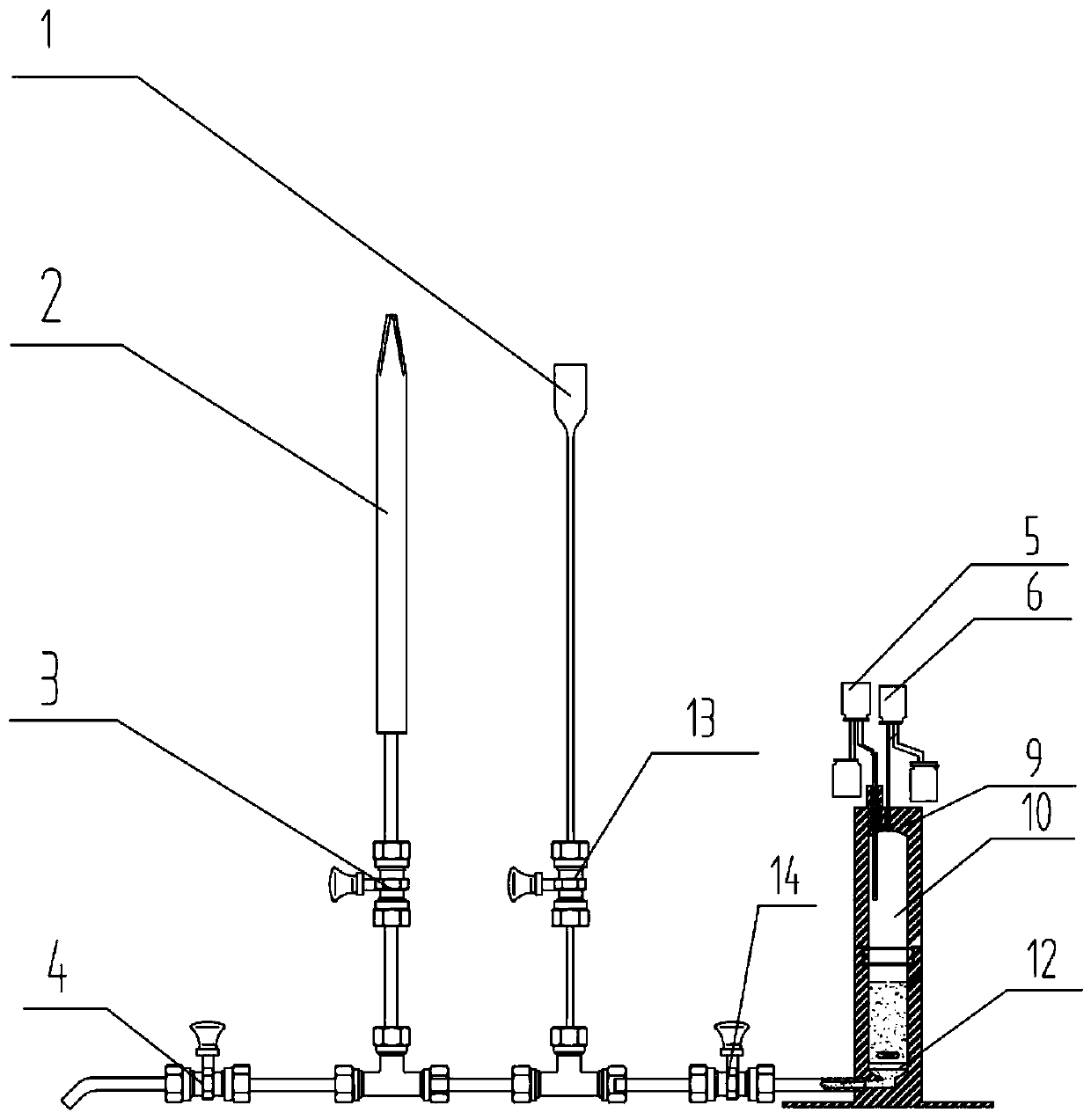 Small solid alpha source irradiation product collection and measurement device and method