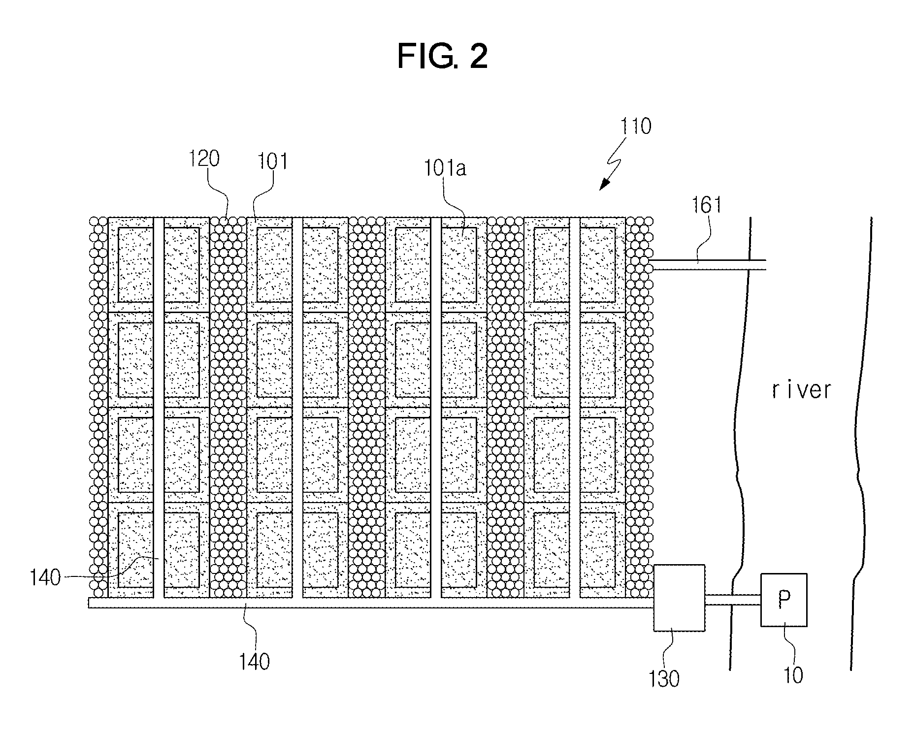 River water purification apparatus and method using treatment soil layer and permeable filtering medium layer