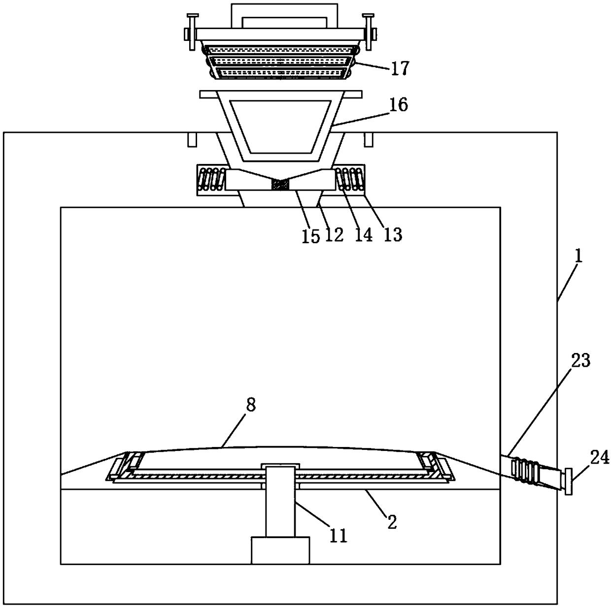 Raw material fireproof storage device for plastic component machining