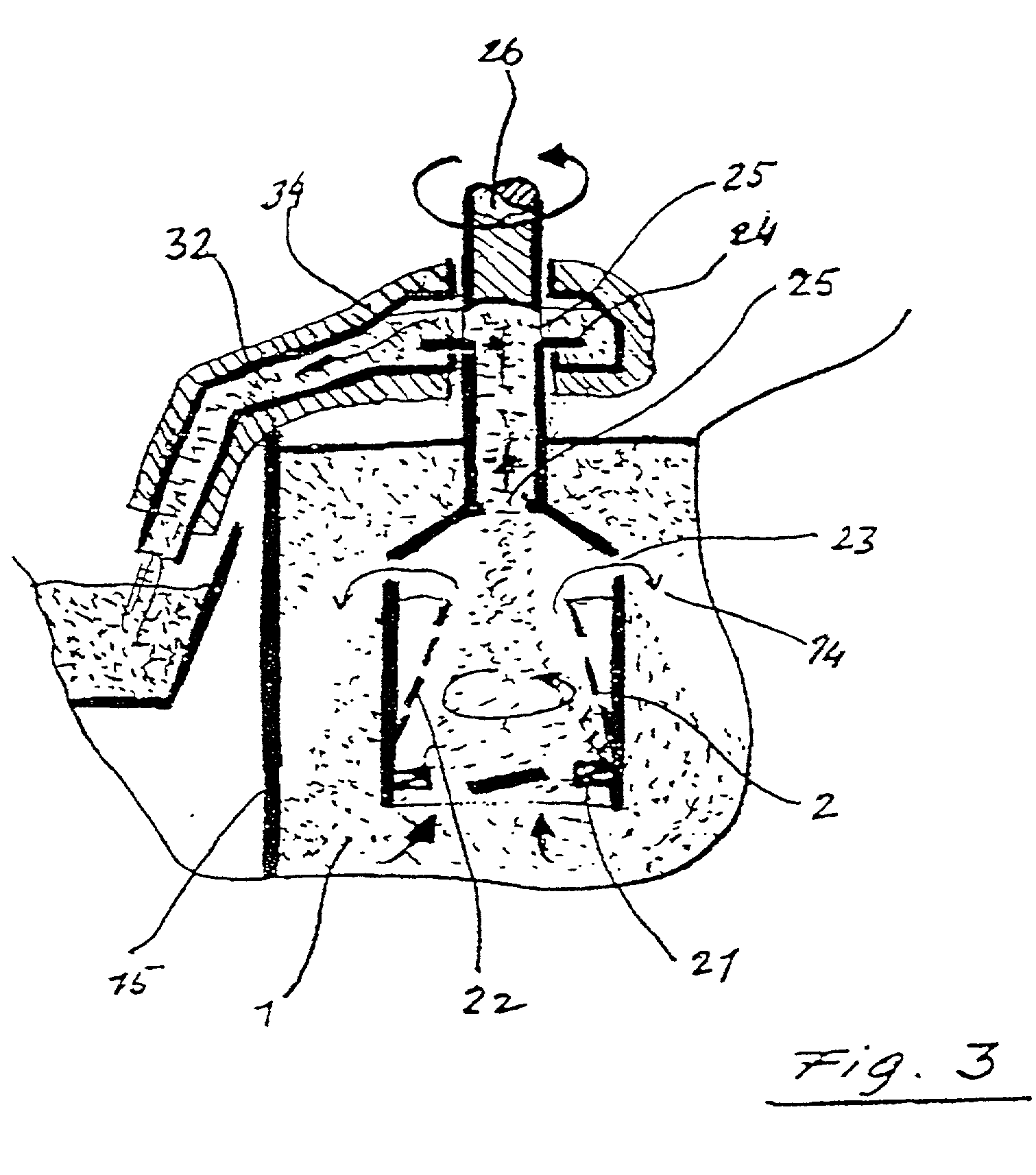 Process and device for precipitating compounds from zinc metal baths by means of a hollow rotary body that can be driven about an axis and is dipped into the molten zinc