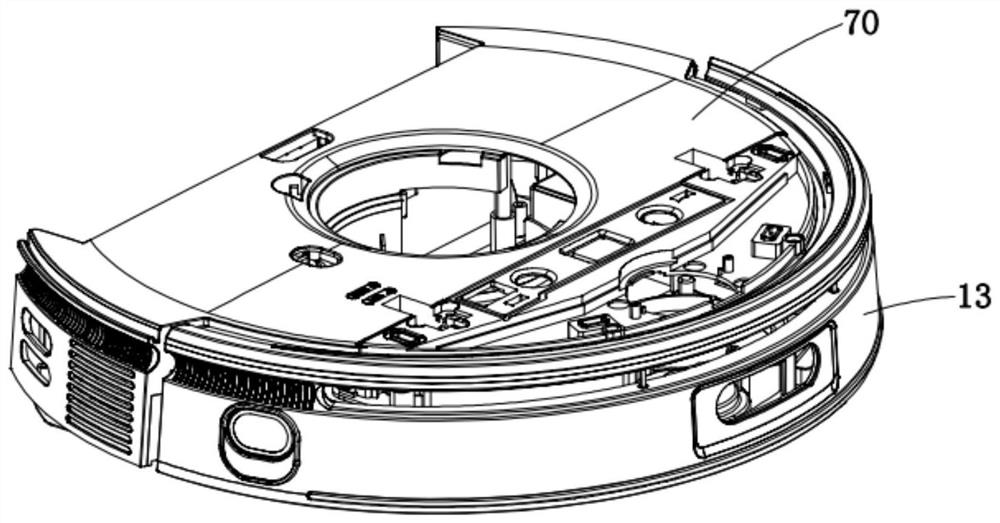 Collision protection structure and sweeping robot