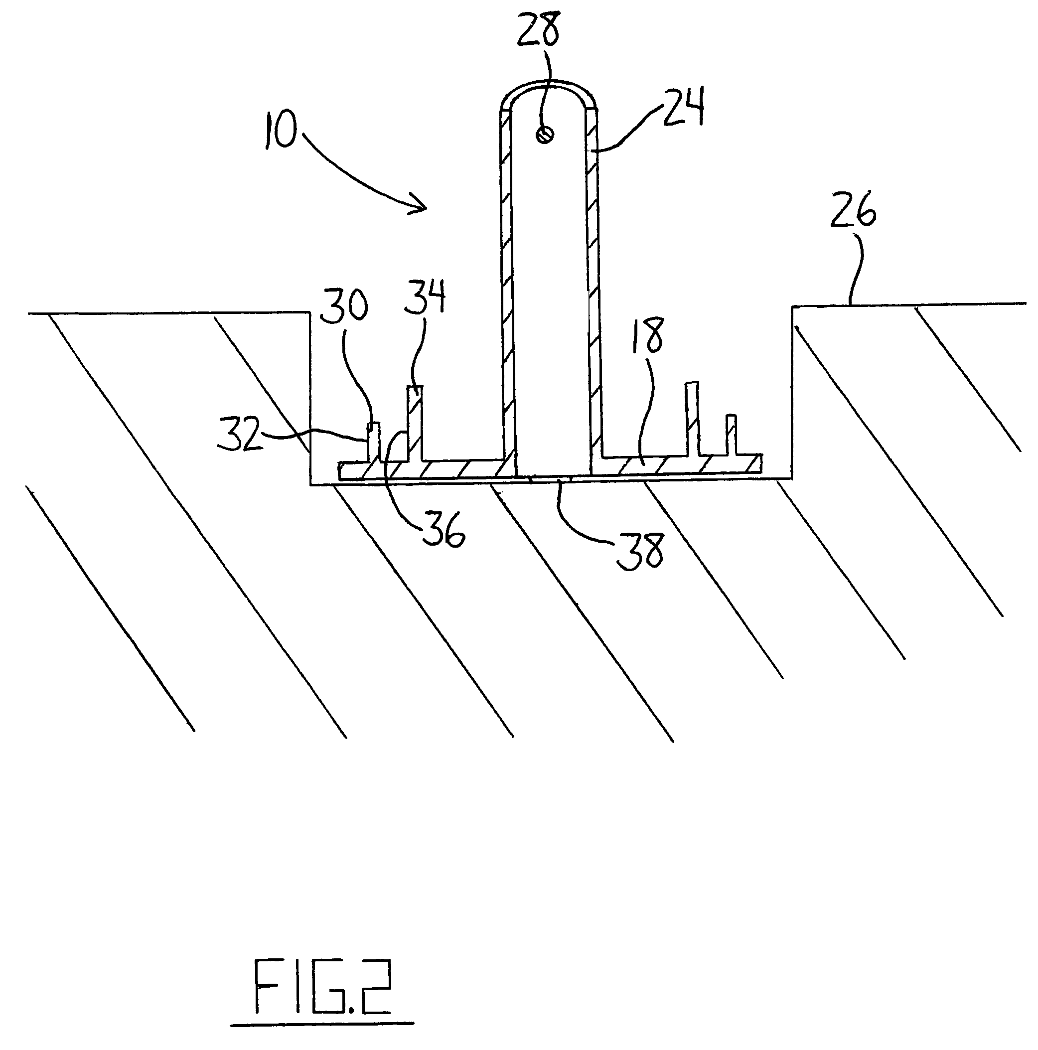 System for mounting a hollow post about a pipe