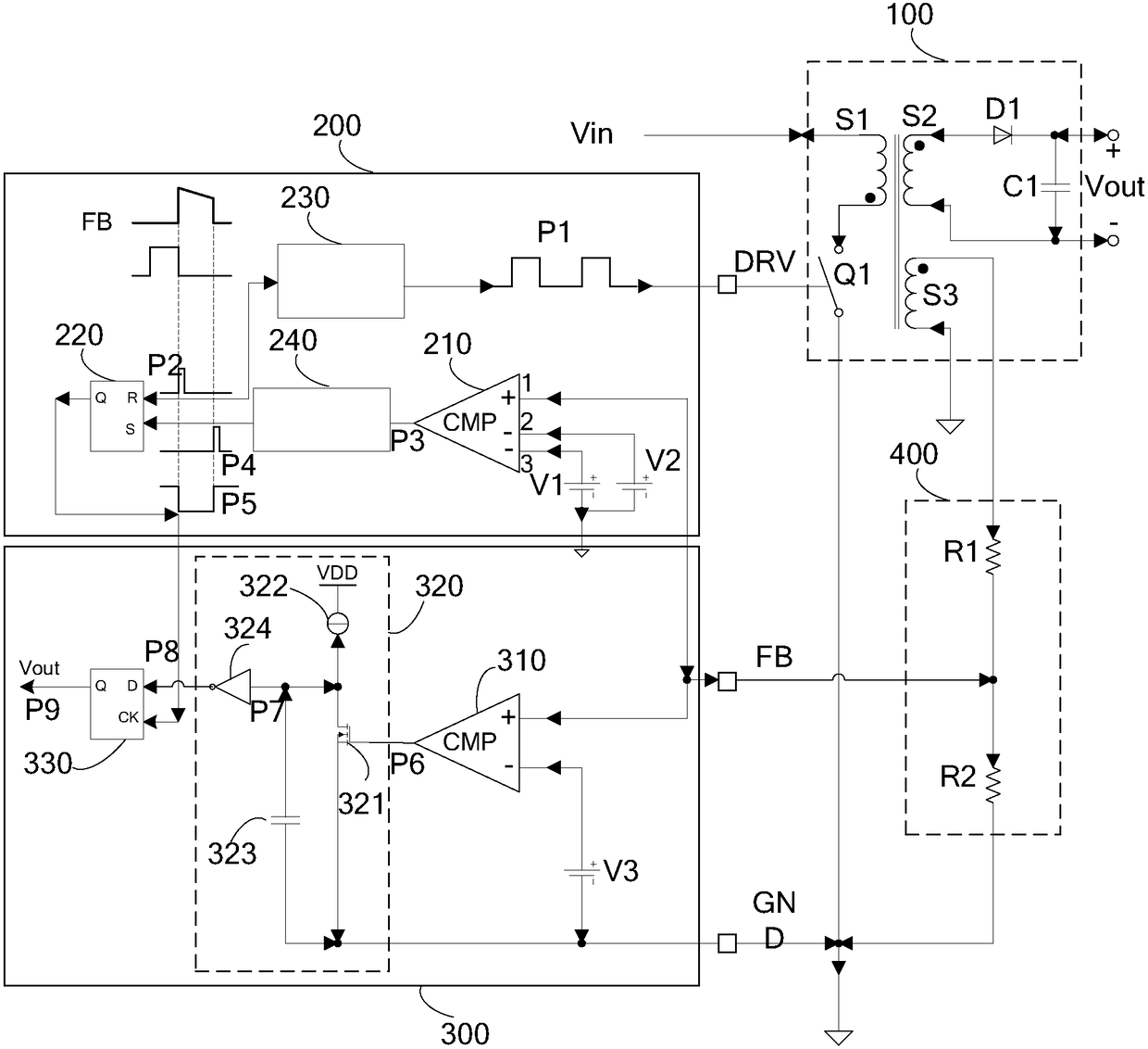 Output voltage detection circuit