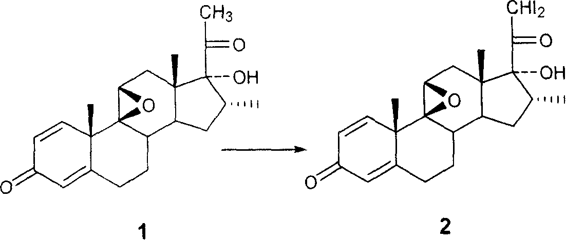 Momertasone furoate intermediate 21-hydroxyl preparing process