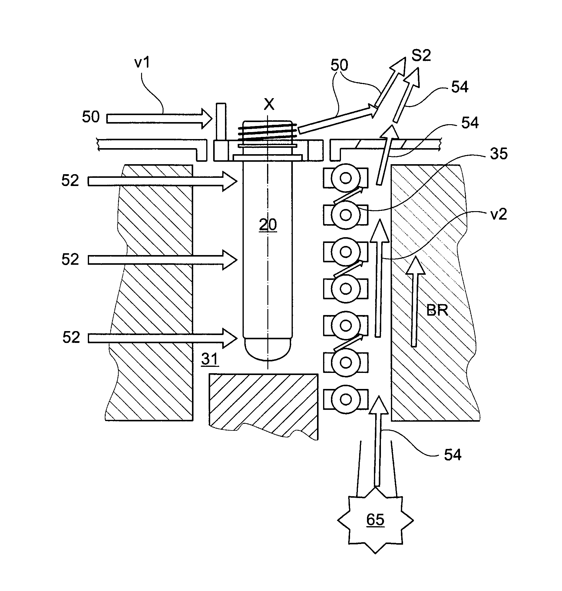 Method and device for cooling of IR emitters for preforms