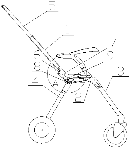 A quick-folding child carriage frame