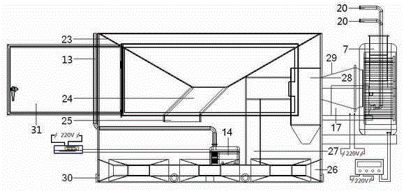 Water spray and electrostatic knockdown locust phototaxis trapping device