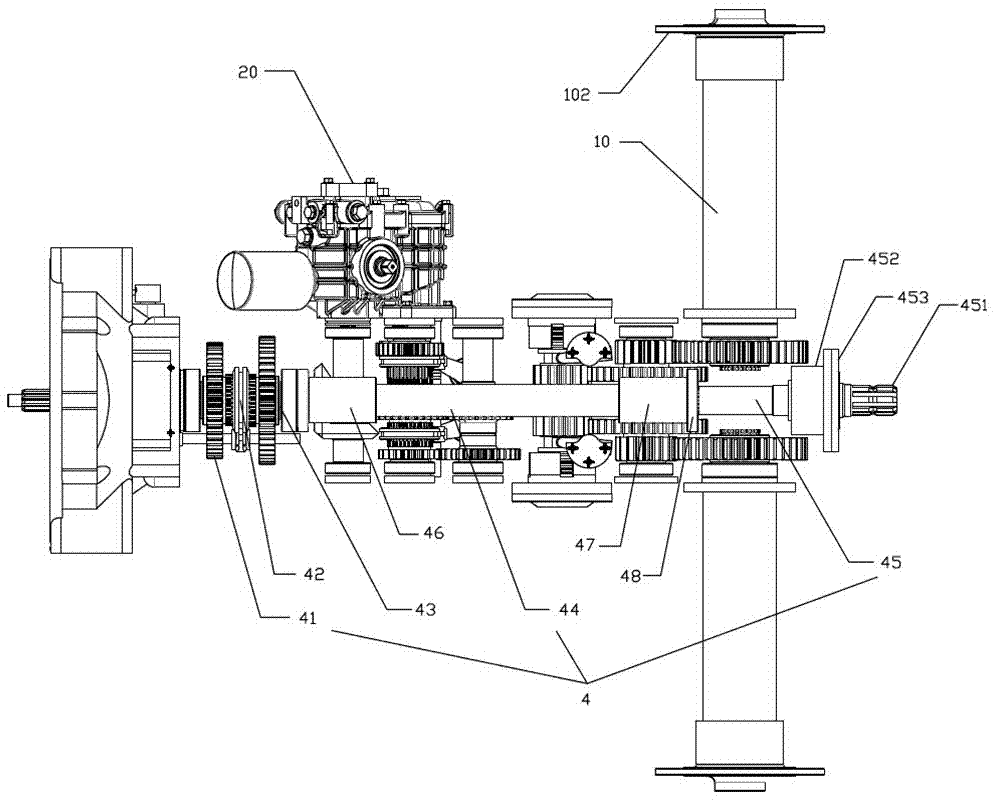 Power system of crawler tractor