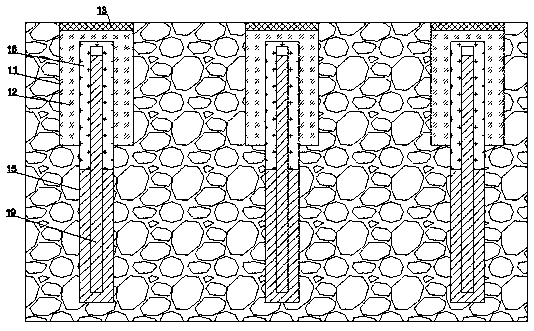 Overload intercepting road pile based on empty and heavy load sensor