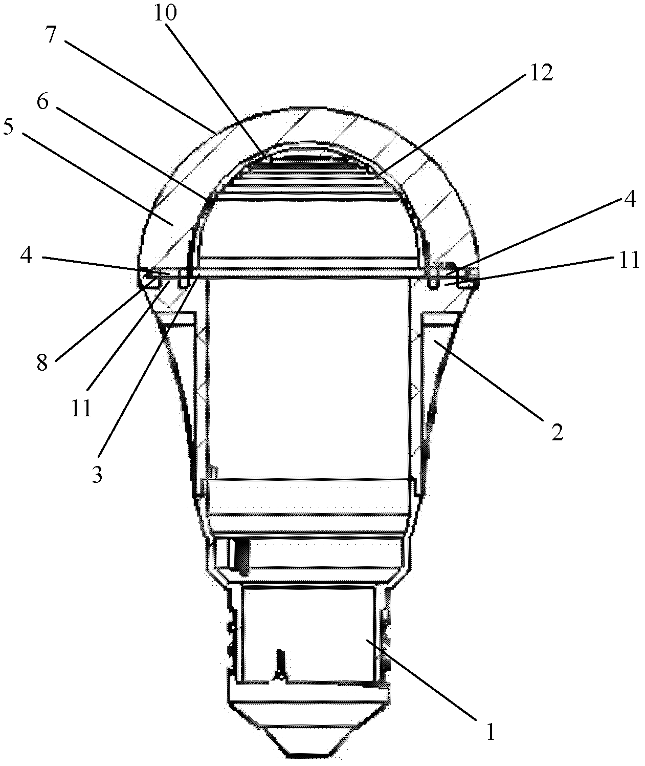 LED lighting component and modified LED lamp with same