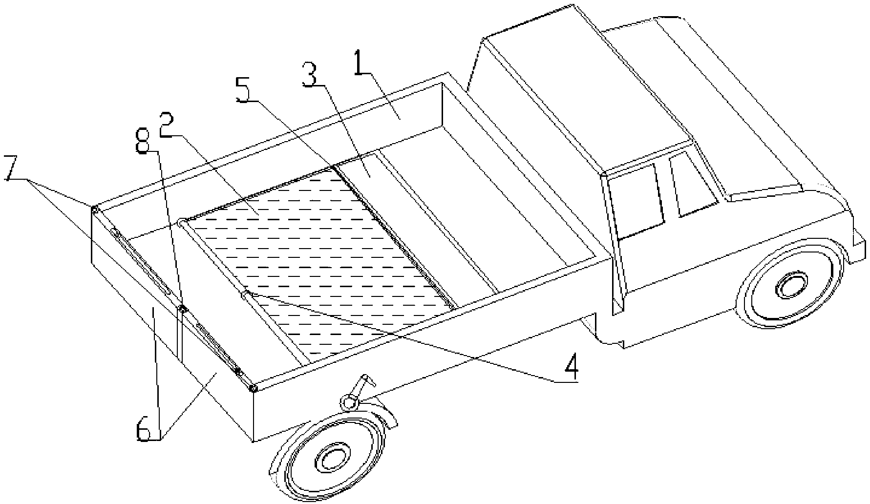 Foldable type truck compartment