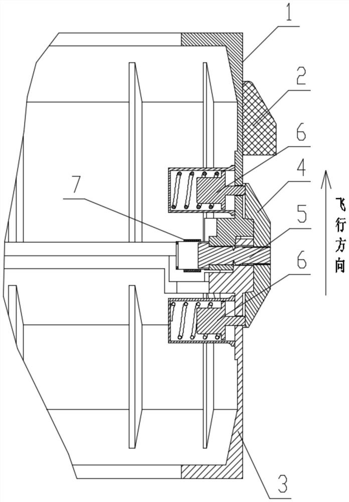 Clamping block type stage separation structure of aircraft