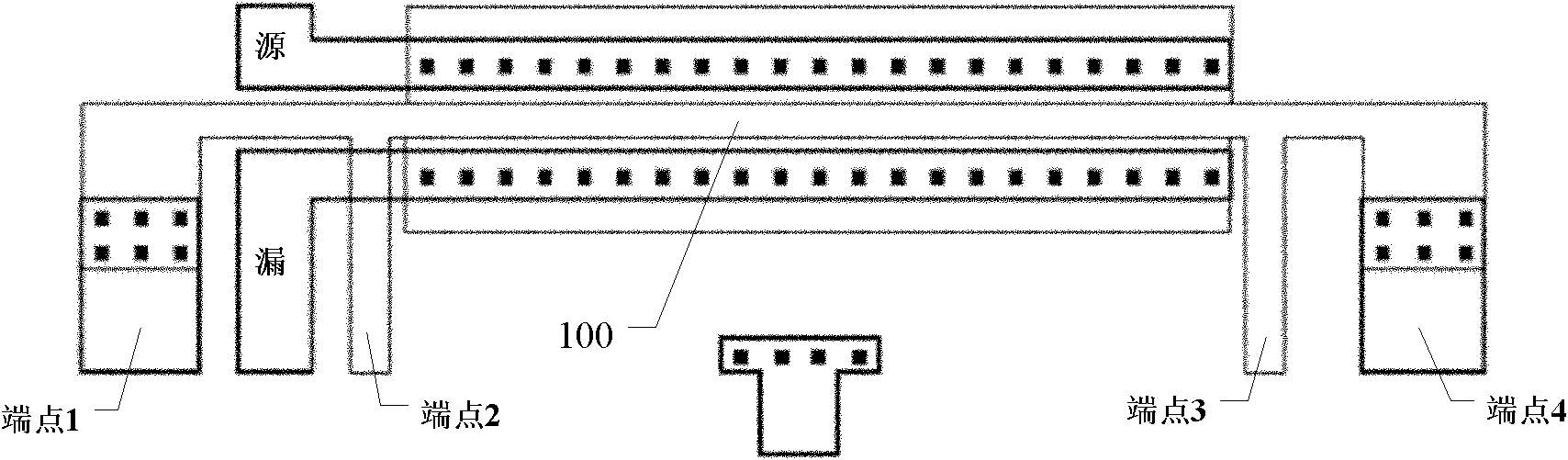 Structure and method for measuring electric property change of MOSFET (metal-oxide-semiconductor field effect transistor) device