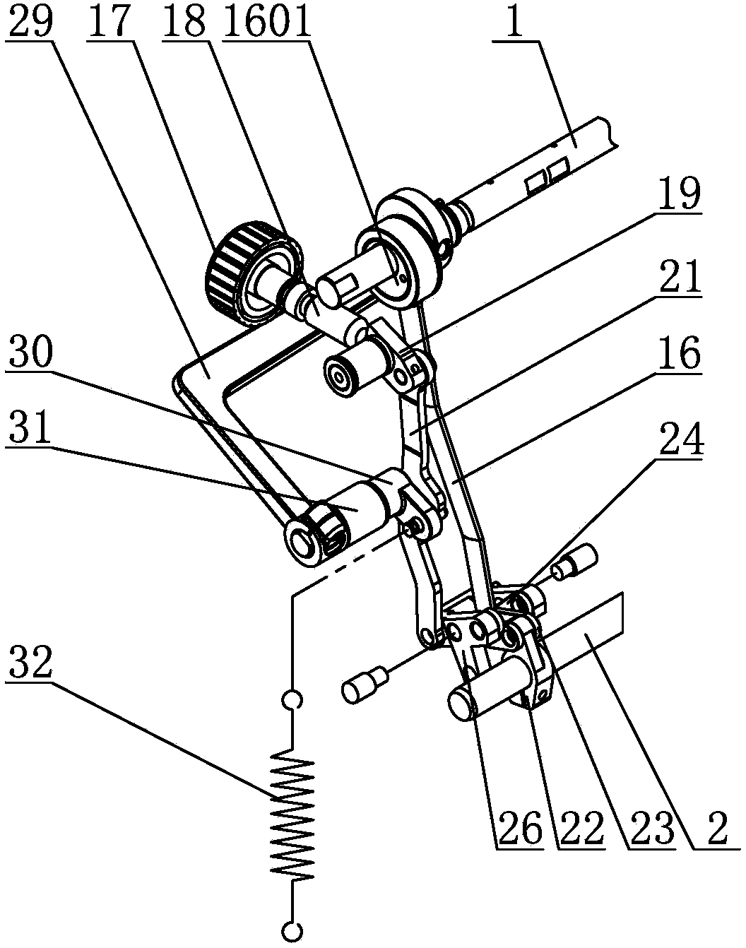Sewing machine for up-down differential feeding