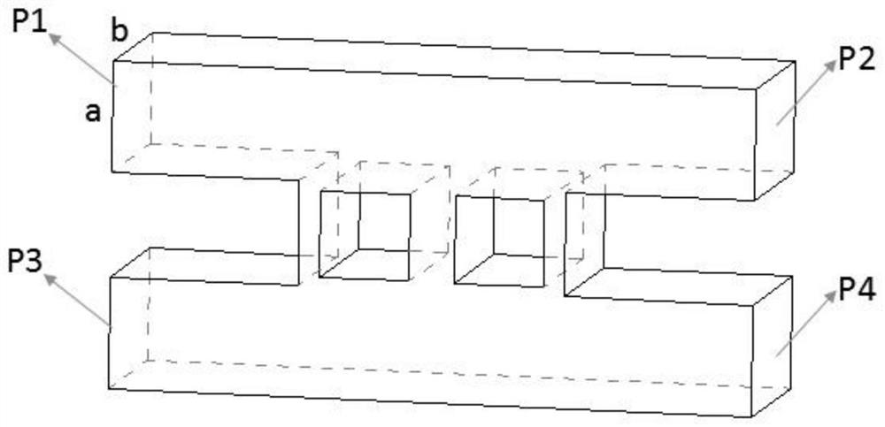 A phase dispersion compensation device of a waveguide branch bridge