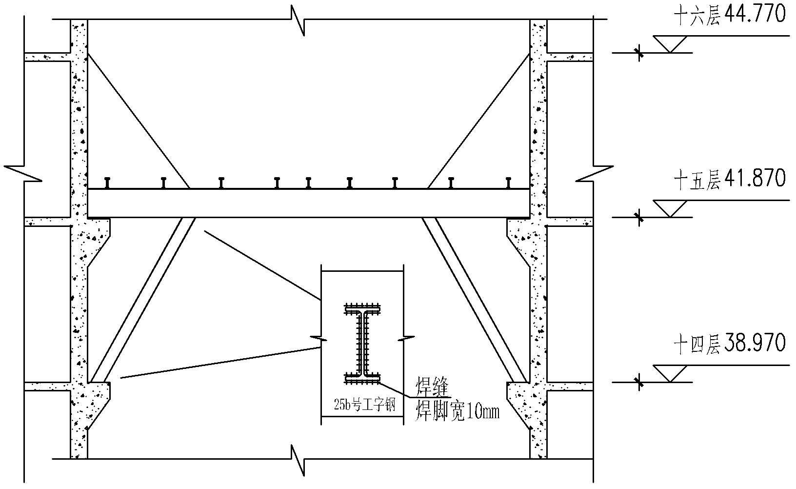 Construction method of bearing frame of corridor structure