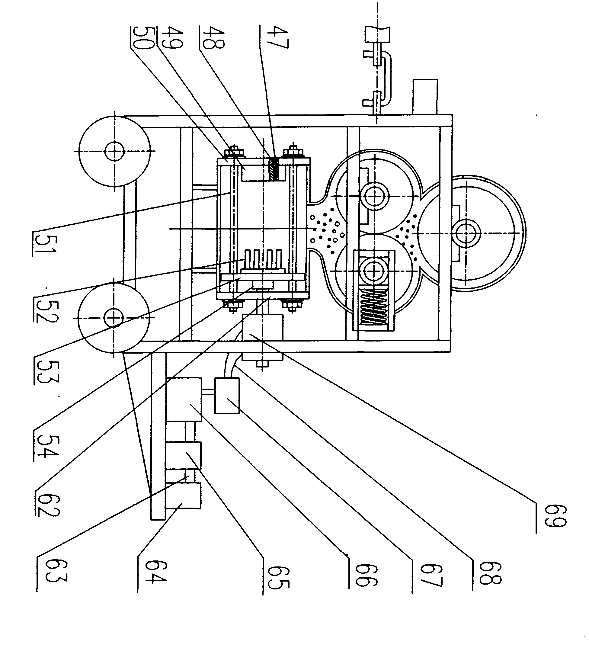 Biomass extruding and molding combined unit