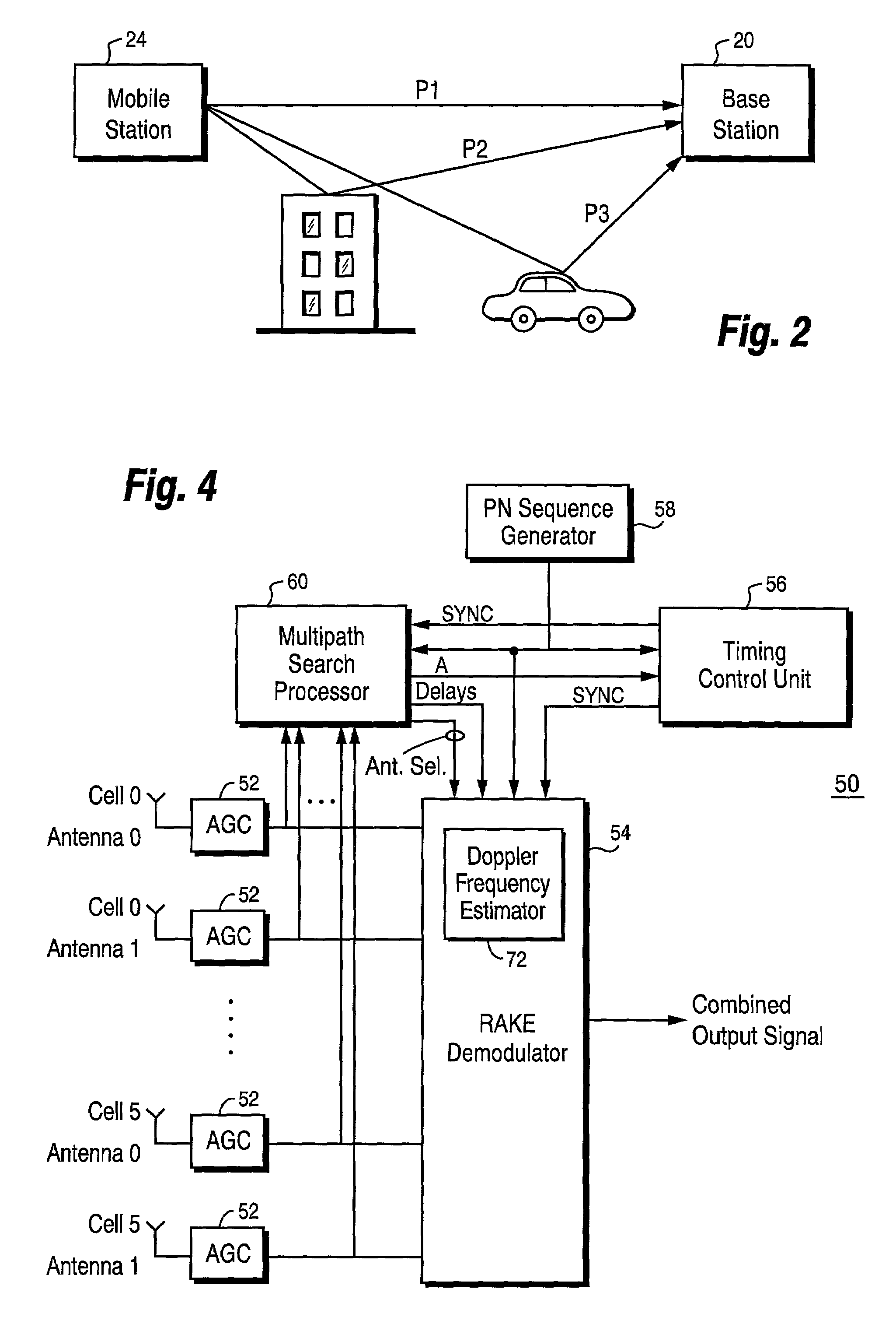 Search window delay tracking in code division multiple access communication systems