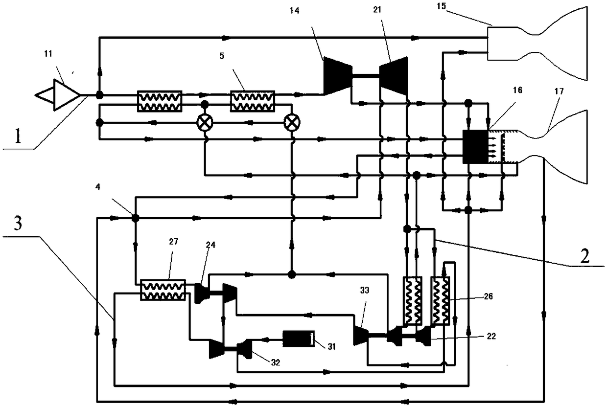Novel pre-cooling air combined engine