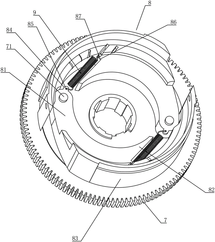 A kind of motorcycle control composite clutch