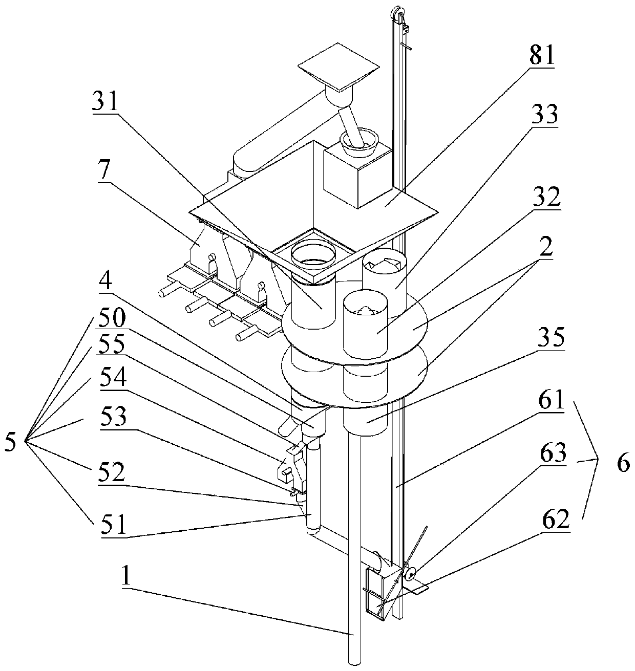 Material sample division device and method