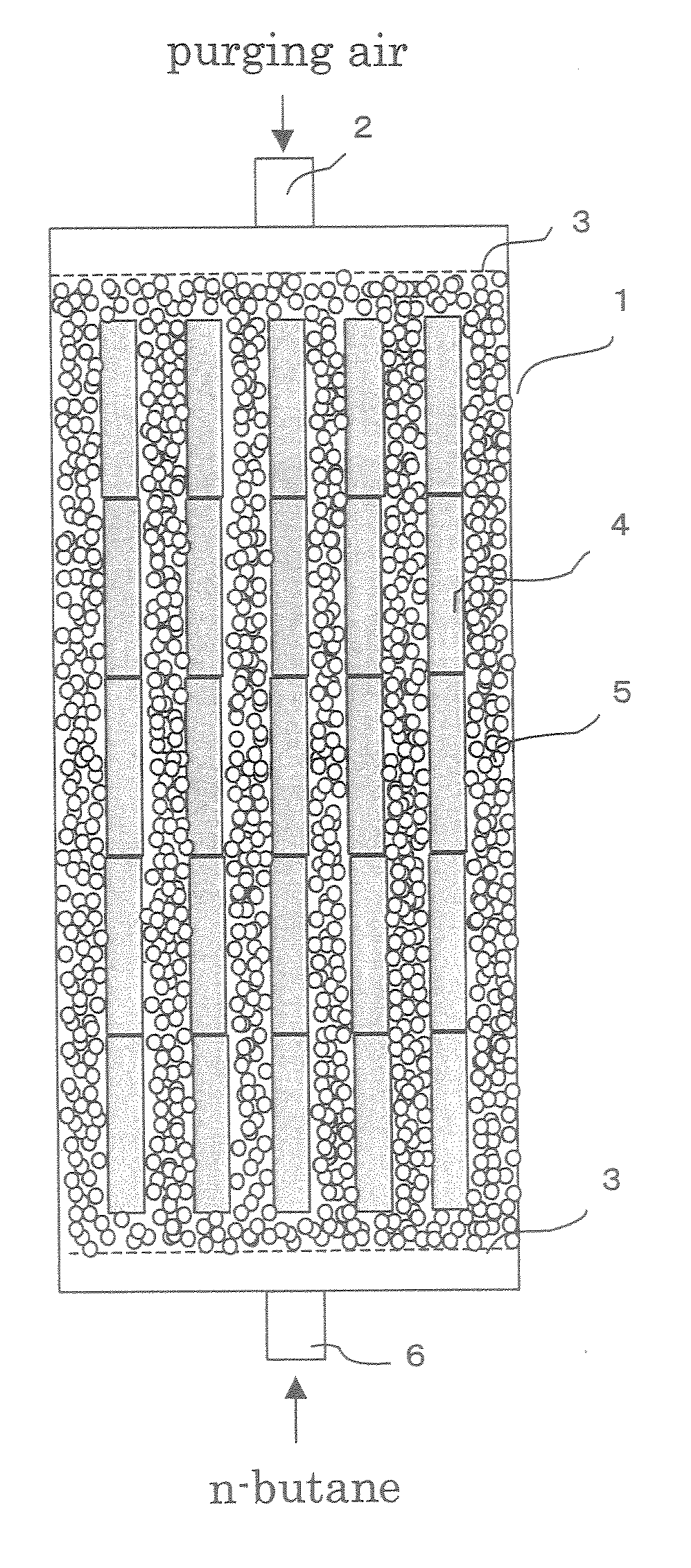 Evaporated fuel gas adsorbent, evaporated fuel gas trapping apparatus, active carbon and process producing the same