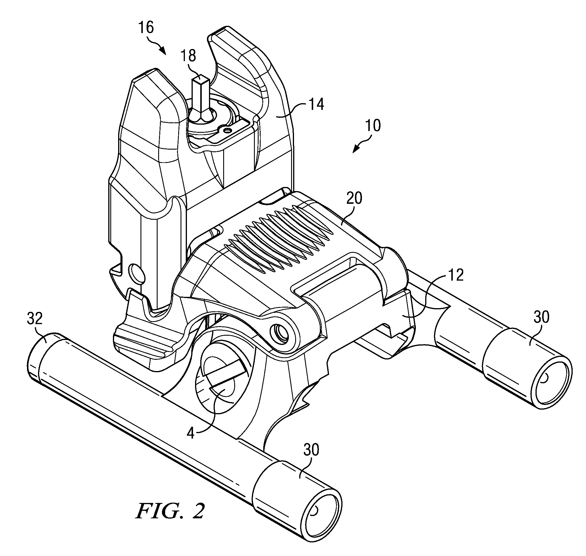 Forward mounted gun sight with illumination apparatus