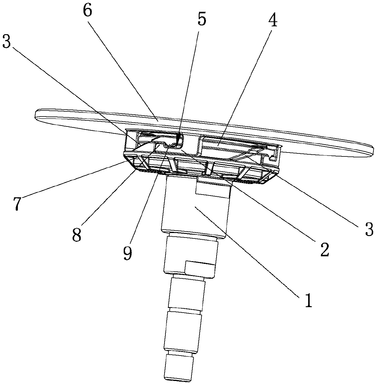 Quick clamp assembling mechanism for grinding wheel