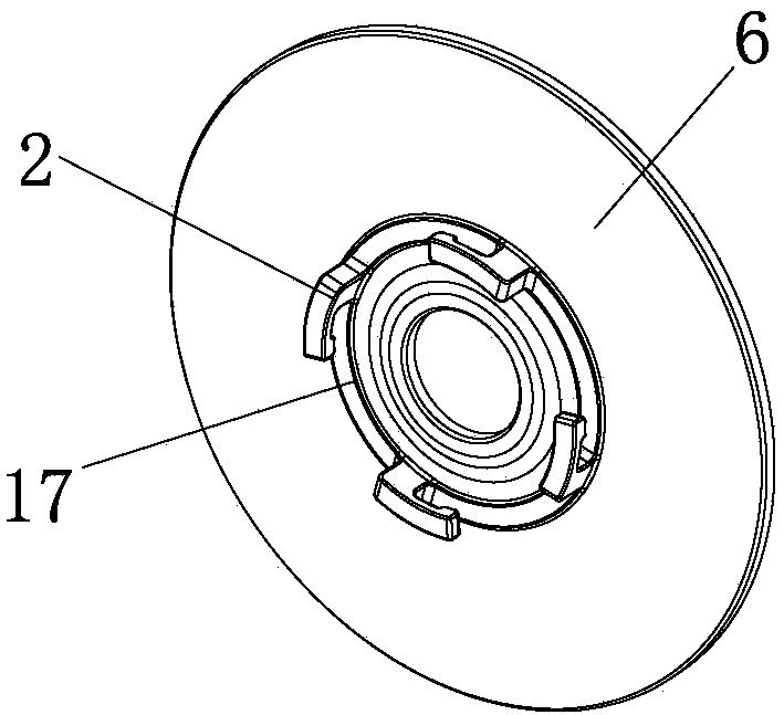 Quick clamp assembling mechanism for grinding wheel