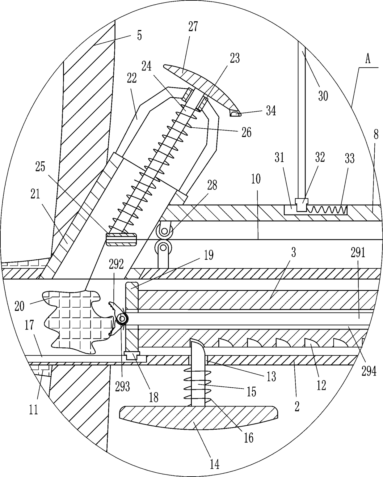 Absorbent cotton stuffing machine for otology