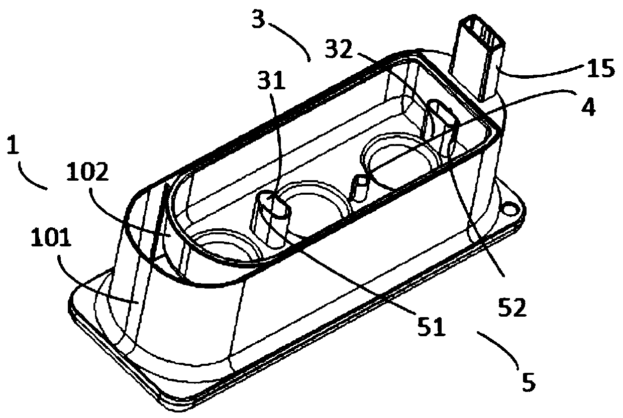 Multi-stage water tank device, using method and plant growing machine