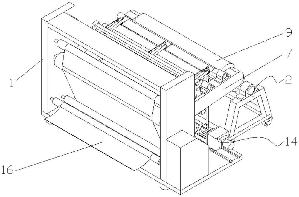 Polyester fabric trimming and winding device