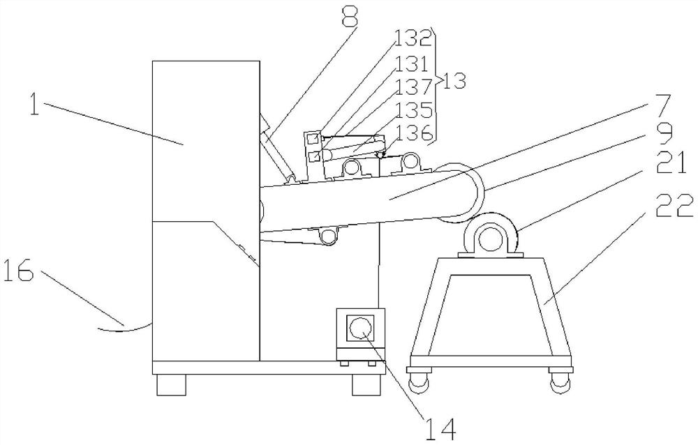 Polyester fabric trimming and winding device