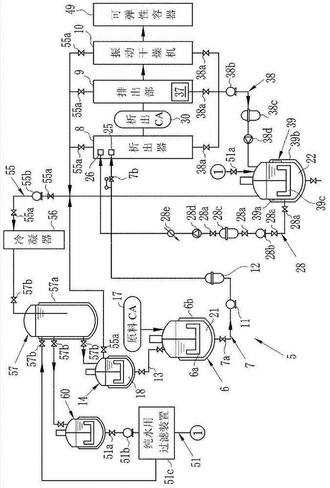 Polymer purifying method and facility, solution film forming method and facility, and flocculent and granular deposited polymer