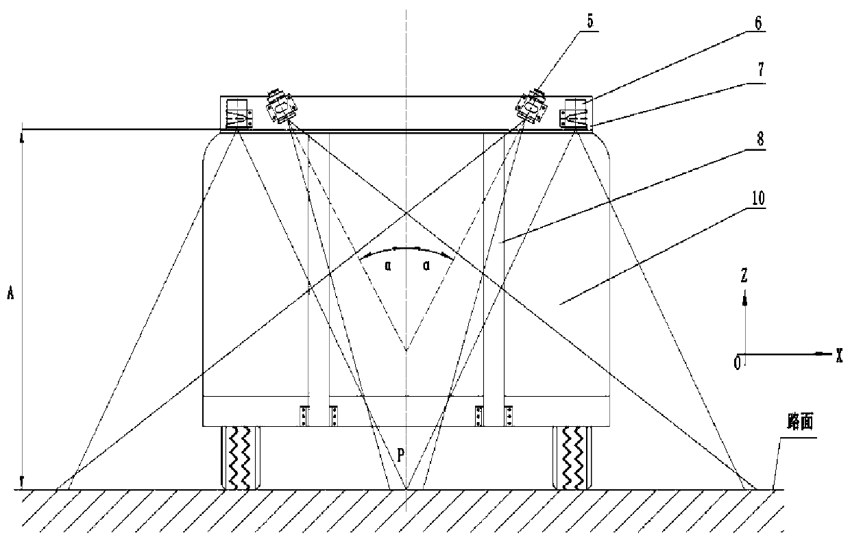 A road image acquisition method based on laser projection supplementary light method