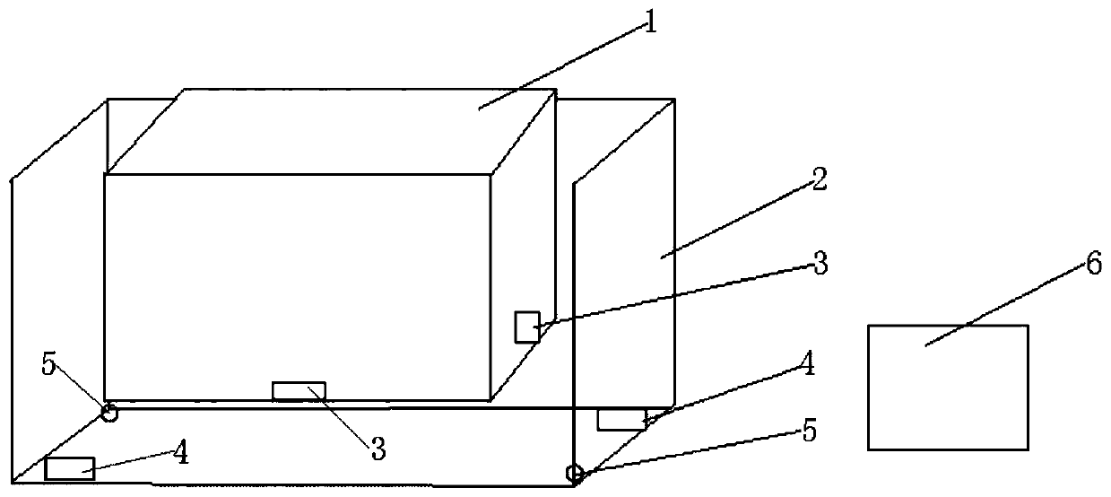 Automatic detection system for positioning of transformer body falling into a box and detection method thereof