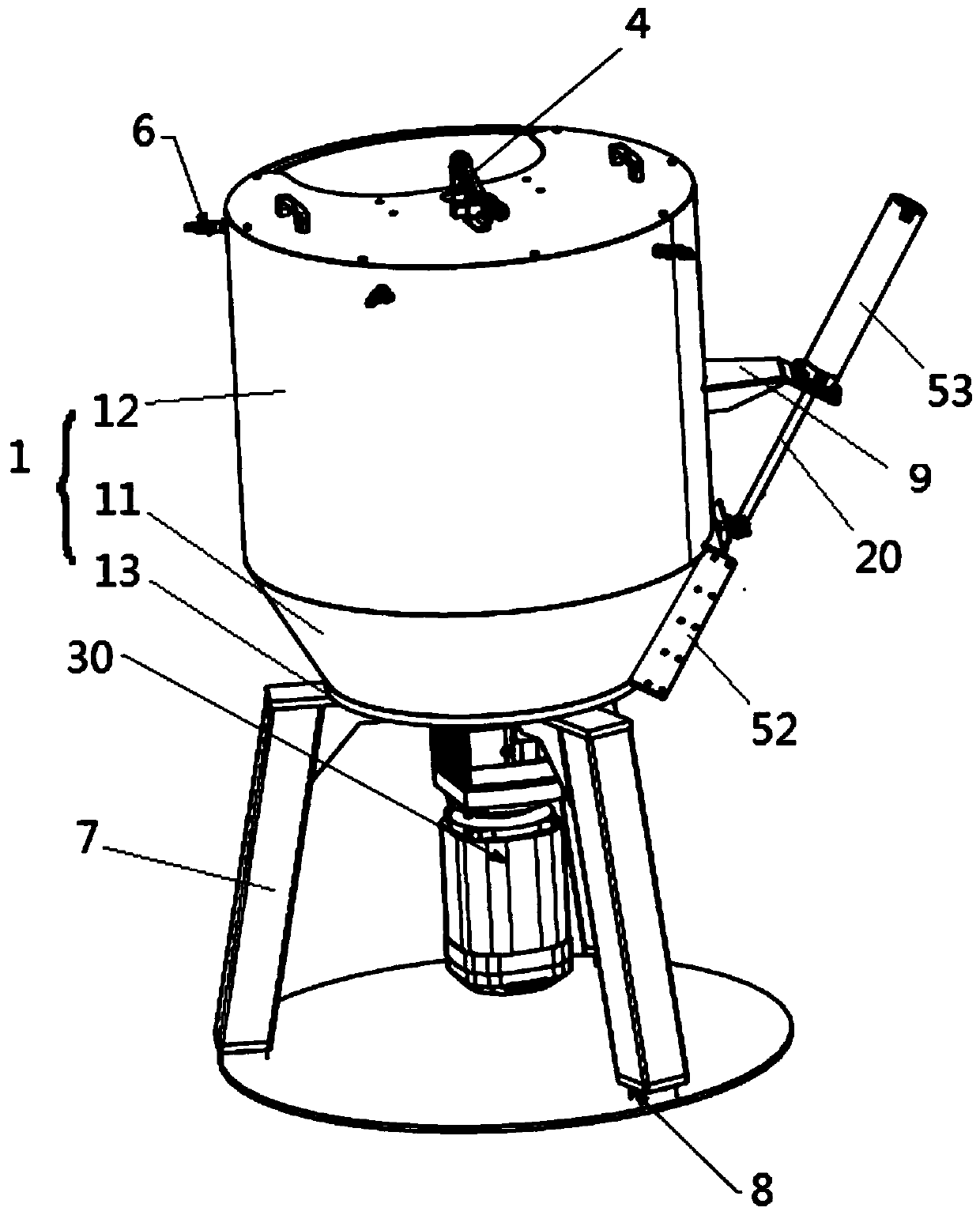 A tea rehydration mixer