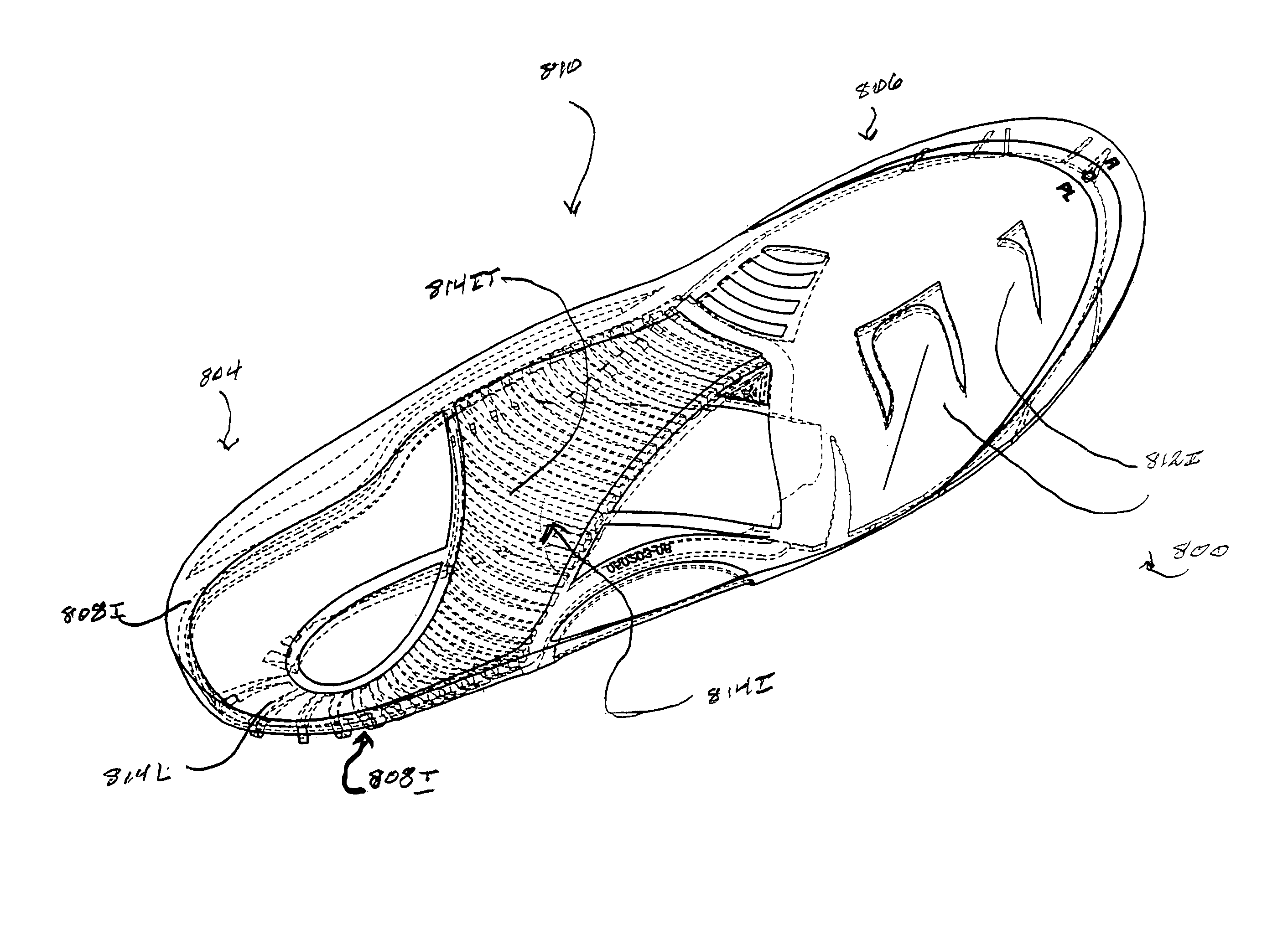 Foot guided shoe sole and footbed